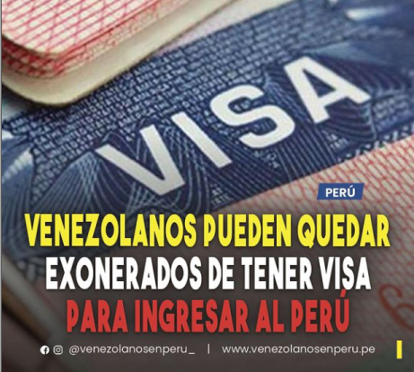 Venezolanos exonerados visa peru